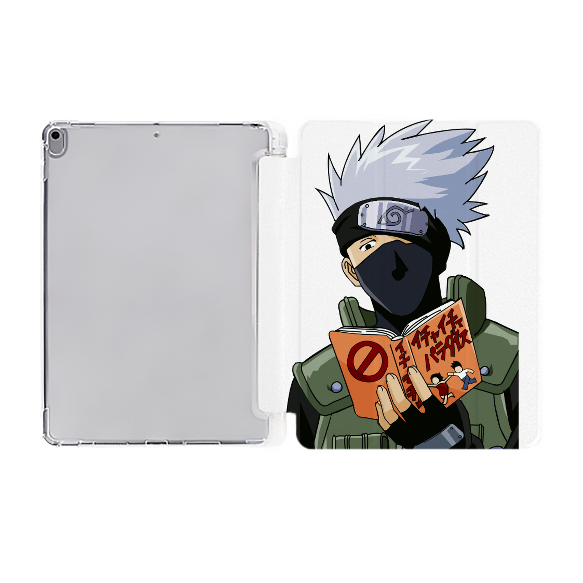 （画像用） NARUTO -ナルト- はたけ カカシ Hatake Kakashi IPad ケース ペン収納付き 三つ折りスタンド PUレザー×シリコン 対応機種9.5/10.5/10.9インチ